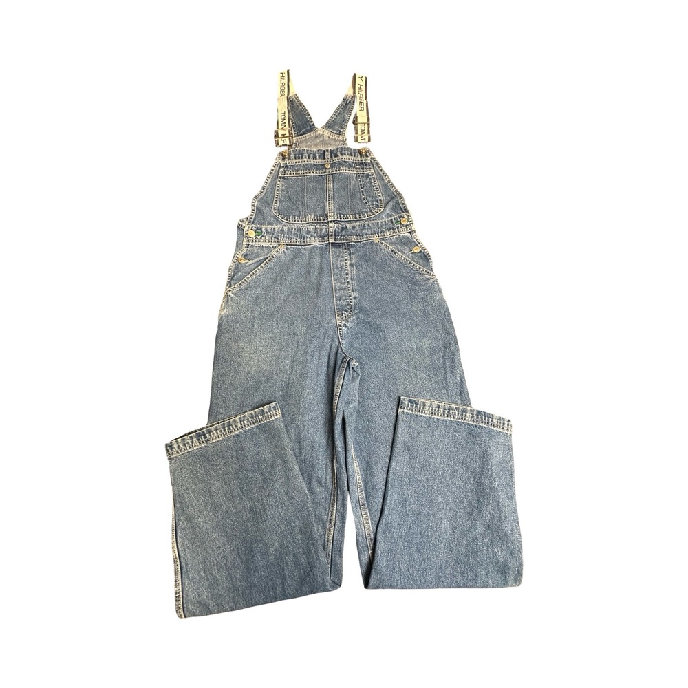 Tommy Hilfiger Overalls Womens M 32x31 Blue Denim 90s Cotton Streetwear
